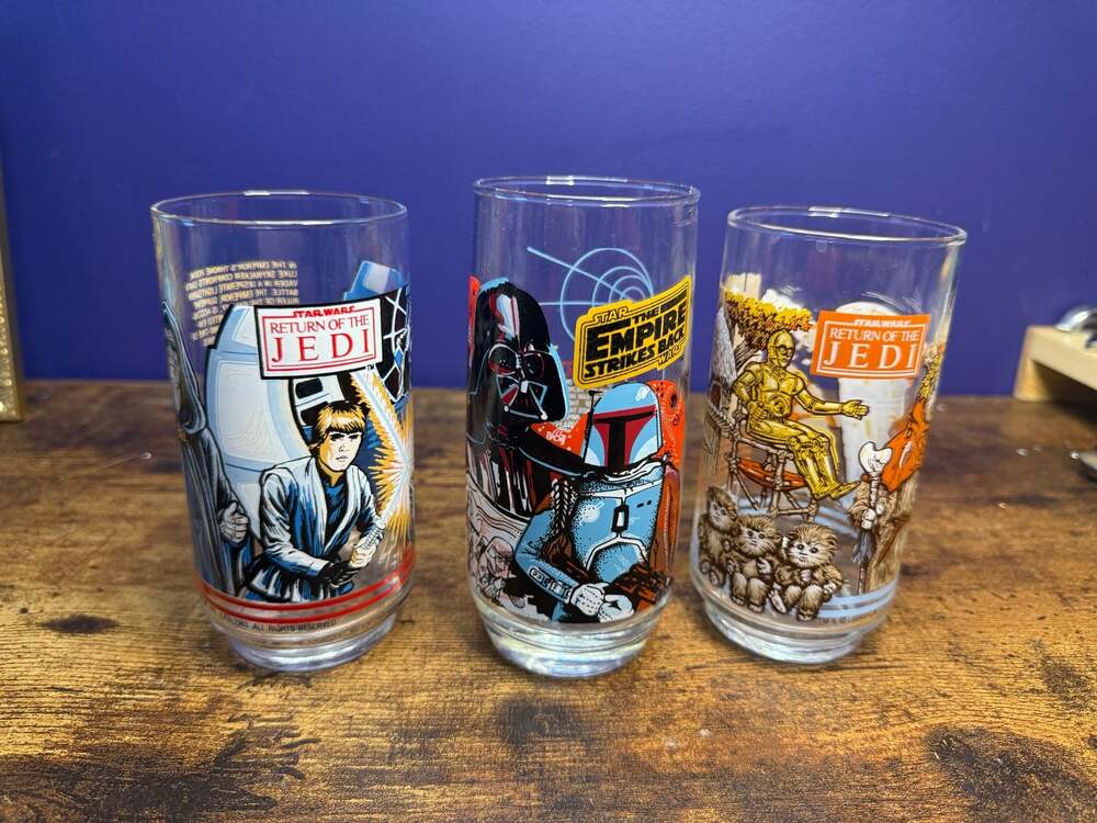 Vintage Star Wars Burger King Collector Series Glasses Set (1980/1983)